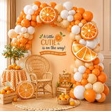 Orange White Nude Balloon Arch Garland Kit, Orange Foil Balloons, Fall Autumn Baby Shower Bridal Wedding Birthday Party Decor