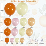 Pastel Balloon Arch Garland Kit, Orange Pink Yellow, Baby Shower Party Decor