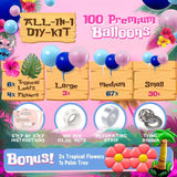 Blue Alien Balloon Arch Kit | Tropical Space Birthday, Baby Shower Decor