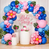 Blue Alien Balloon Arch Kit | Tropical Space Birthday, Baby Shower Decor