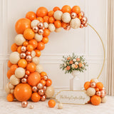 Orange Macaron Balloon Arch Garland Kit, Rose Gold Party Decor (122PCS)