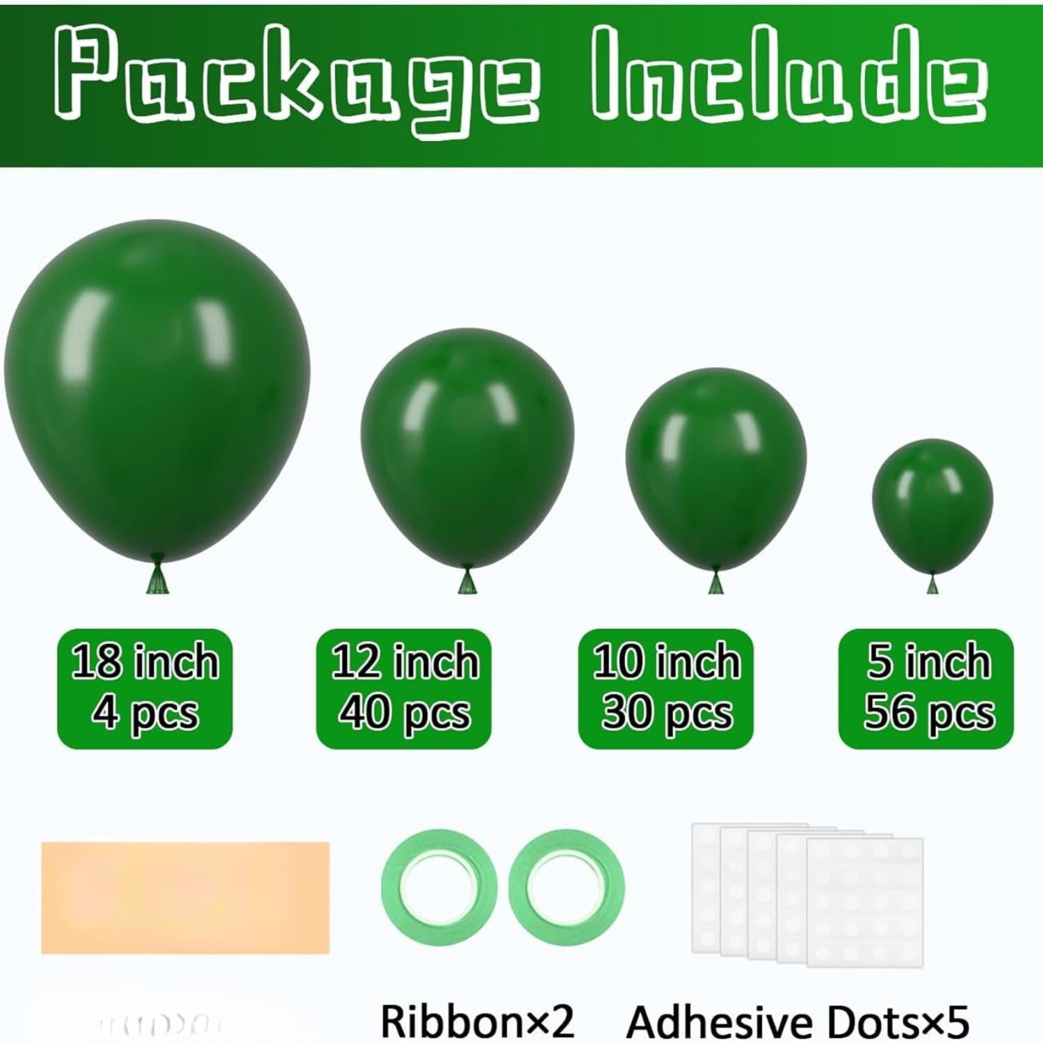 Dark Green Balloon Arch Garland Kit | Dinosaur, Jungle, Safari Party Decor