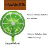 3pc Lime Foil Balloons | Summer Fruity Birthday Party Decorations