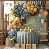Wild One Balloon Arch Kit | Sage Green, Dusty Blue, Yellow Woodland Birthday Decor