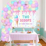 Two Scoops Ice Cream Balloon Arch Kit | Twins Baby Shower, Birthday Backdrop