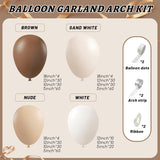Neutral Balloon Garland Arch Kit, Teddy Bear Baby Shower Party Decor