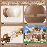 Neutral Balloon Garland Arch Kit, Teddy Bear Baby Shower Party Decor