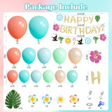 Tropical Balloon Arch Kit | Coral, Teal, Rose Gold Luau Party Decor