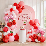 Cherry Balloon Garland Arch Kit | Red Pink White Party Balloons (149pc)