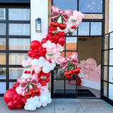 Cherry Balloon Garland Arch Kit | Red Pink White Party Balloons (149pc)