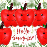 5pc Apple Foil Balloons | Back to School, Birthday Party Arch Decorations