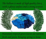 Blue Ocean Balloon Arch Kit | Hawaiian Palm Leaf Garland for Parties