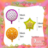 Assorted Fruit Foil Balloons | Watermelon, Kiwi, Strawberry, Orange Party Decor