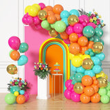 Tropical Balloon Set | Hot Pink, Orange, Teal, Yellow, Green, Gold Confetti Balloons