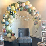 115pc Neutral Balloon Arch Kit | Dusty Blue, Sage Green, Cream Party Decor