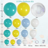 Teal Blue Yellow Balloon Arch Kit | Ocean Under the Sea Birthday Baby Shower Decor