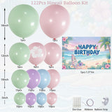 Pastel Tropical Beach Balloon Arch Kit | Hawaiian Flower Balloons, Luau Backdrop
