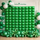 Green Square Foil Balloon Wall Kit | Garland Arch, Tunnel Decor (Birthday, Baby Shower)