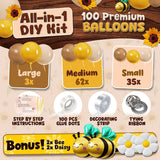 Bee Balloon Arch Kit | Mustard Yellow Daisy Bumble Bee Party Decor