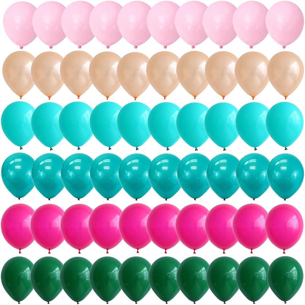 140pc Tropical Balloon Arch Kit | Hawaiian Flamingo Luau Birthday Beach Summer Party Decorations