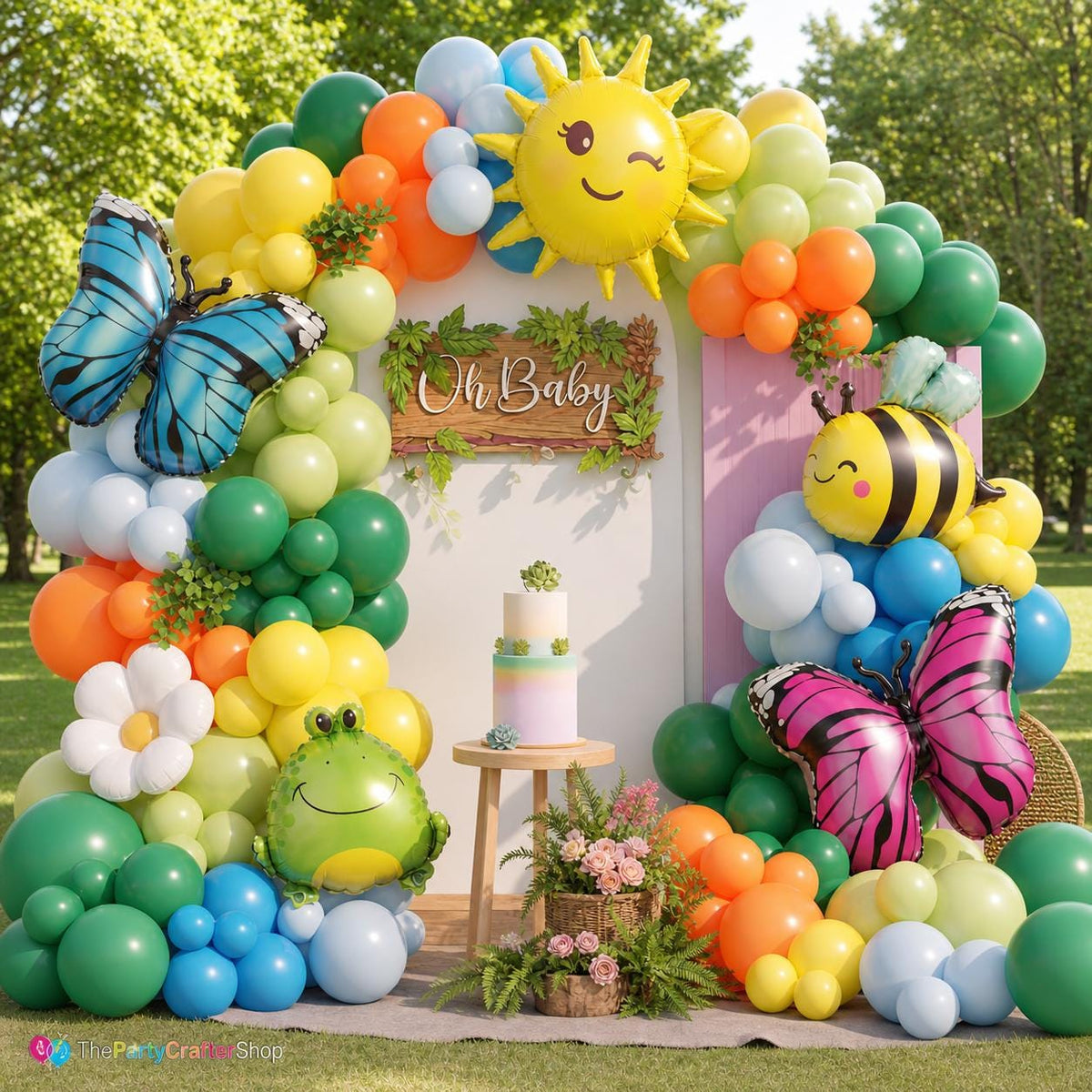 Spring Garden Balloon Arch Kit | Daisy, Bee, Butterfly Party Decor