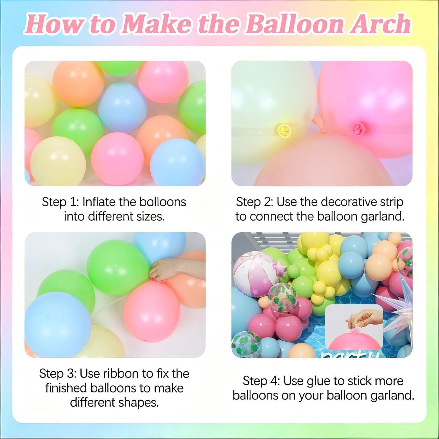 Pool Party Balloon Arch Kit | Tropical Beach Ball Birthday Decor