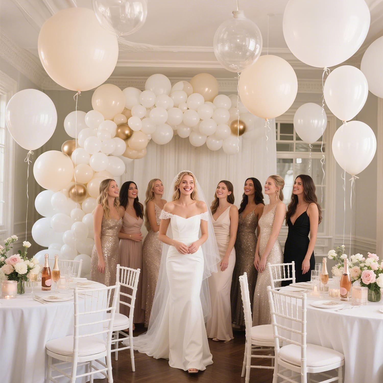 White Gold Balloon Arch Kit | Boho Wedding, Baby Shower, Birthday Garland