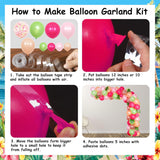 50th Birthday Tropical Luau Party Decorations | Beach Balloon Arch, Glitter Banner, Foil Props