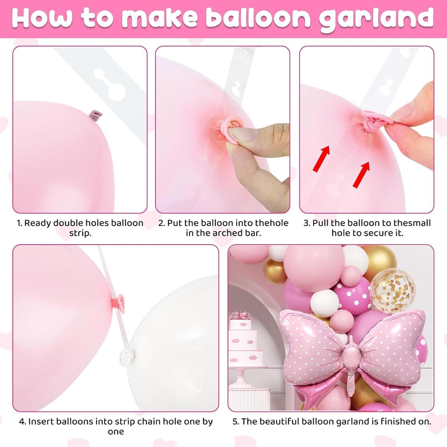 Pink Mouse Balloon Garland Arch Kit | Birthday, Baby Shower, Cartoon Party Decor
