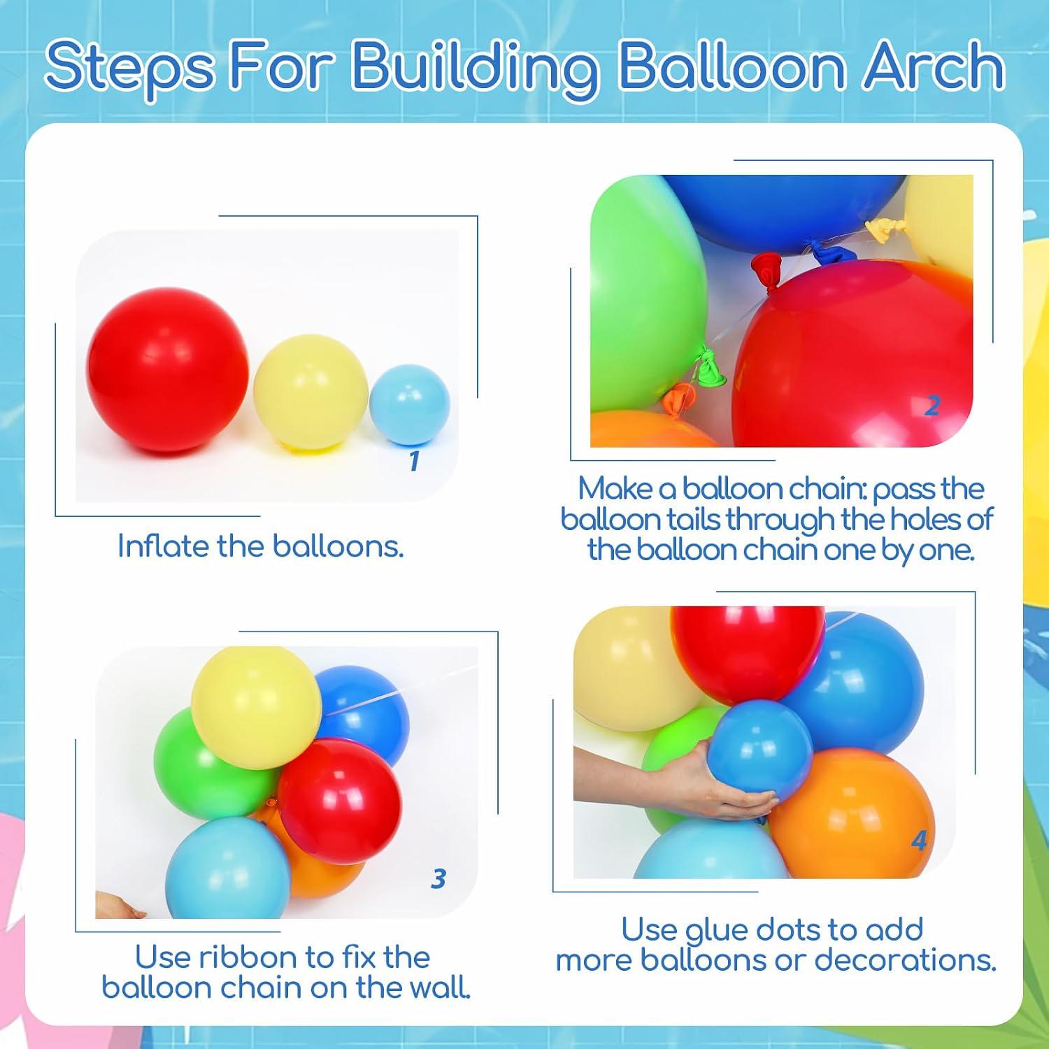 Pool Party Balloon Arch Kit | Beach Ball, Luau, Tropical Birthday Decorations