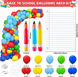 Back to School Balloon Arch Kit | Rainbow Pencil, Notebook Props, Classroom Decor