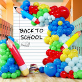 Back to School Balloon Arch Kit | Rainbow Pencil, Notebook Props, Classroom Decor
