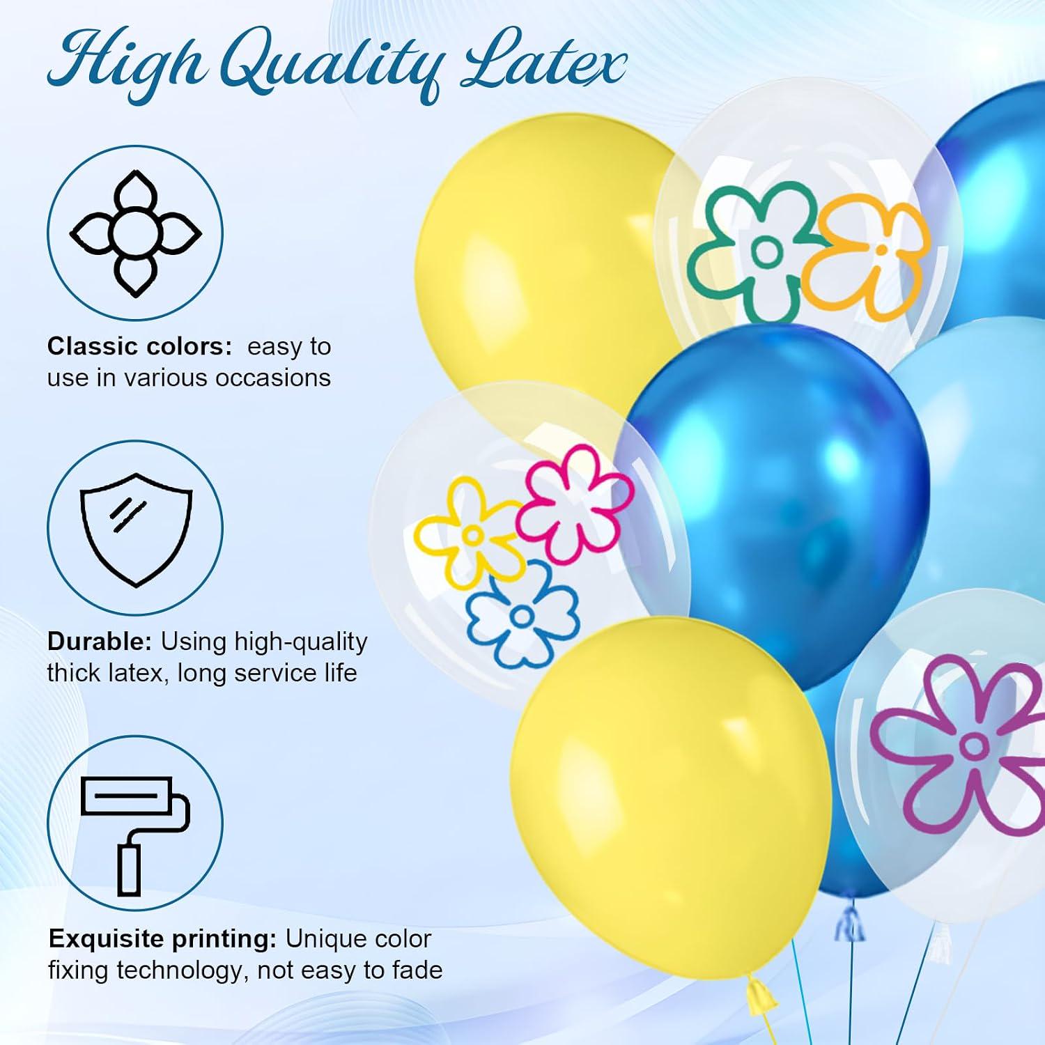 Underwater Birthday Balloon Arch Kit | Blue Yellow Star Party Decor