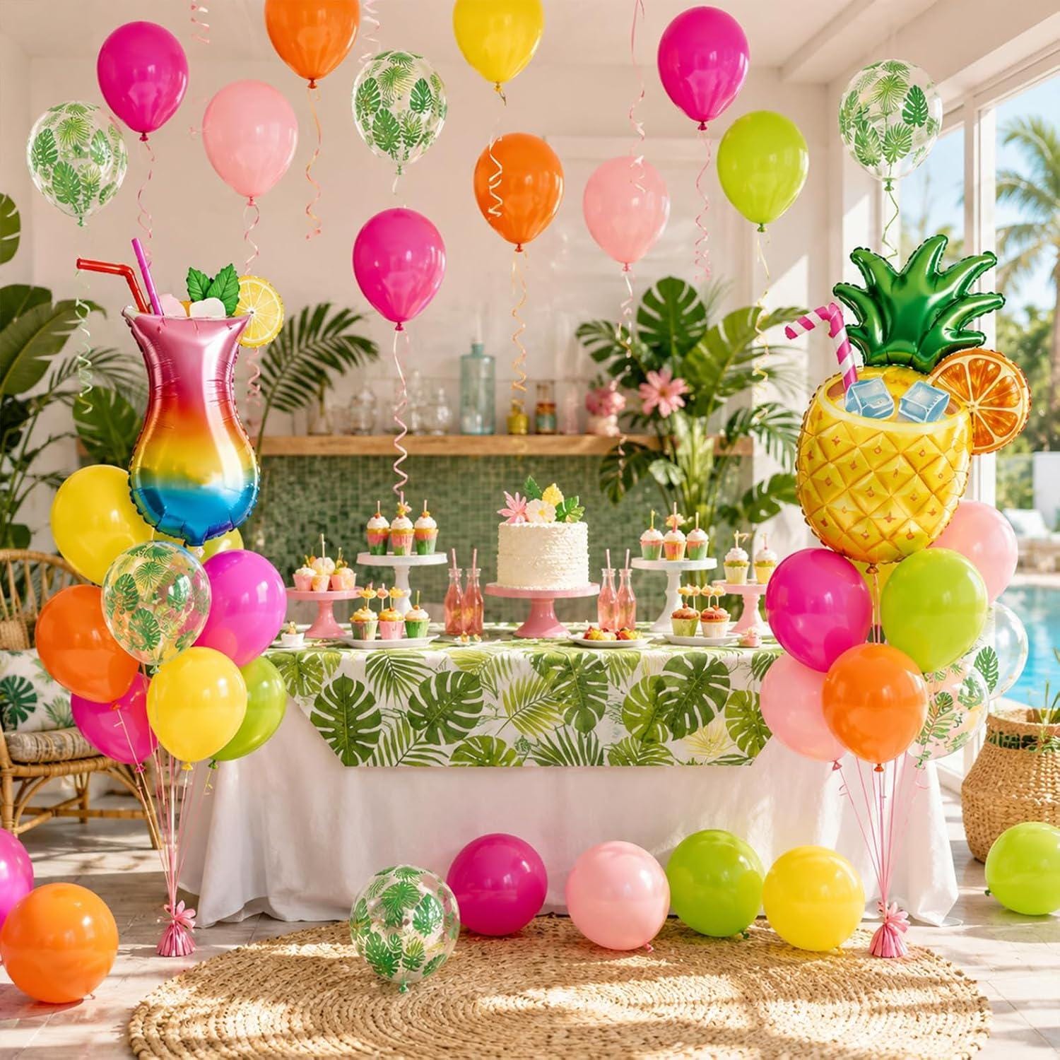 Tropical Balloon Kit | Hawaiian Luau, Pool Party, Summer Birthday Decor