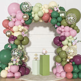 Dusty Pink Sage Green Balloon Arch Kit | Boho Baby Shower Birthday Party Decor