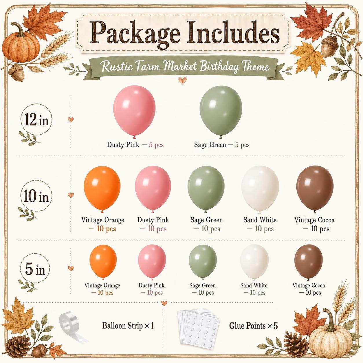 Fall Balloon Garland Arch Kit, Autumn Colors Party Decor