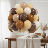 Neutral Latex Balloons, 12 Inch Earthy Tones, Boho Baby Shower Decor