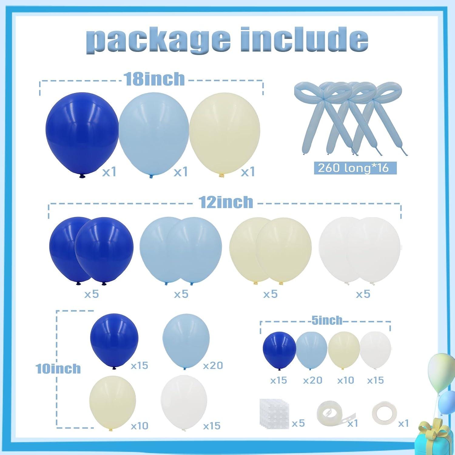Royal Blue Yellow Balloon Garland Kit, Lemonade Arch, Summer Birthday Shower Decor