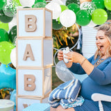Metallic Green White Confetti Balloons, 12 Inch Emerald Lime Party Set