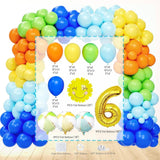 Splash Into Six Birthday Backdrop Banner, Beach Ball Balloon, Tropical Summer Party Decor