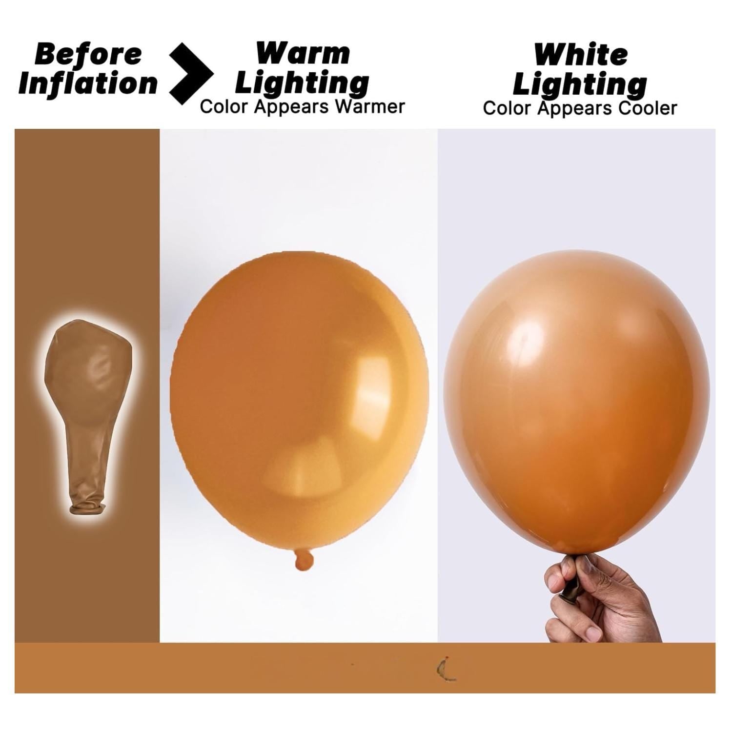 Boho Neutral Light Brown Balloons, Coffee Color Party Decor, Baby Shower Birthday Wedding Arch