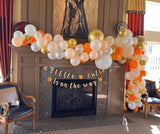 Orange White Gold Balloon Arch Kit, Nude Apricot Cream Beige Pearl Balloons, Fall Birthday Thanksgiving Baby Shower Bridal Party Decor