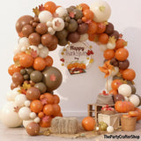 Thanksgiving Balloon Garland Arch Kit, Burnt Orange Fall Party Decor