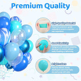 Ocean Theme Balloons, Blue Tie Dye Under the Sea Party Decor