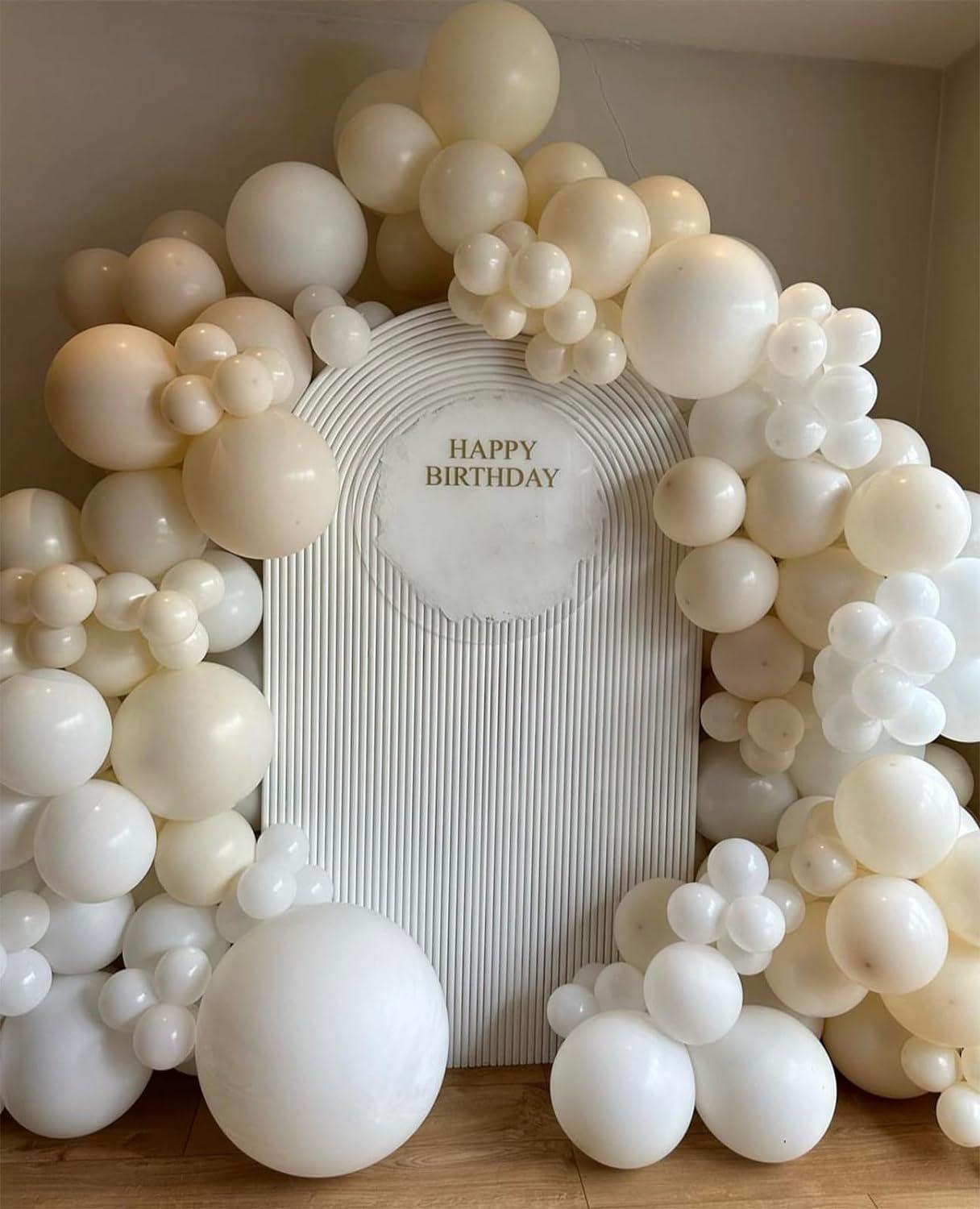 100pc White Latex Balloons, 12 Inch Party Decor (Air or Helium Filled)