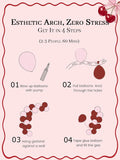 Cherry Birthday Balloon Arch Kit, Pink Fringe Backdrop, Girls Party Decorations