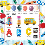 Back to School Balloon Garland Kit, ABC Pencil Bus Party Decor