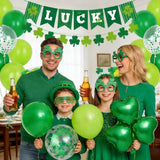 Green Gold Balloon Kit, 75pc Dark Green Metallic Balloons, St Patrick's Safari Party Decor