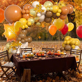 Fall Balloon Garland Arch Kit, Autumn Colors, Maple Leaf Pumpkin Foil, Thanksgiving Shower Decor
