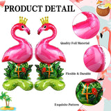 Giant Pink Flamingo Mylar Balloons, Tropical Luau Party Decor (Set of 2)
